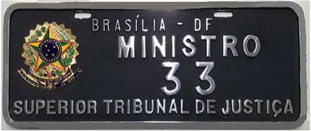 PLACA DE CARRO OFICIAL EM ALUMNIO FUNDIDO